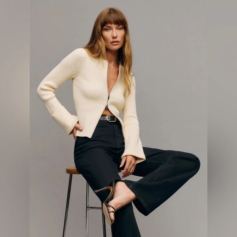 Reformation Wilder Stretch High Rise Wide Leg Jeans - Picture 4 of 14